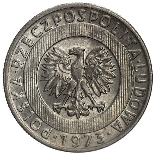 Polska 20 Złotych 1973 b.z. - Wieżowiec i kłosy