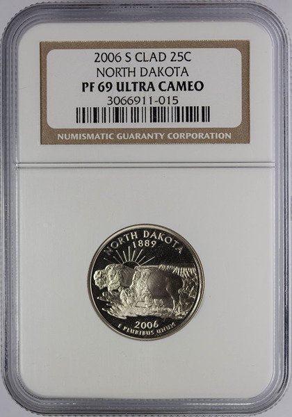 USA 25 Centów 2006 - North Dakota, Quarter - NGC PF69 Ultra Cameo