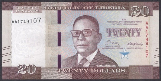 Liberia 20 Dolarów 2016