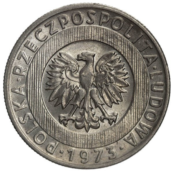 Polska 20 Złotych 1973 b.z. - Wieżowiec i kłosy
