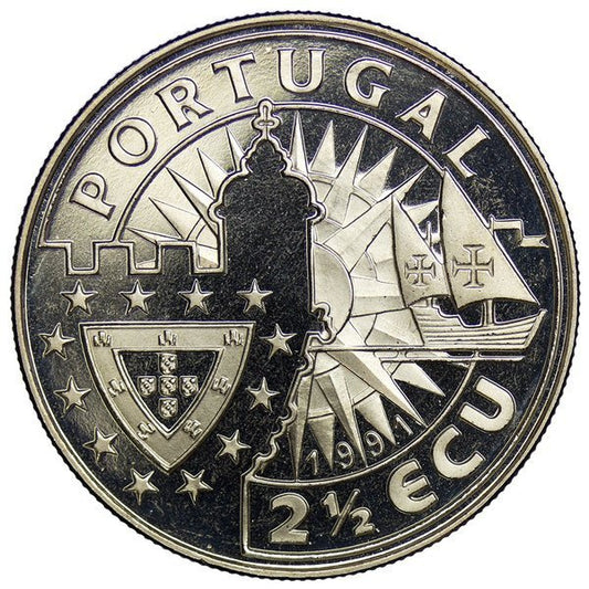 Portugalia 2 1/2 Escudos 1991 - Henryk Żeglarz