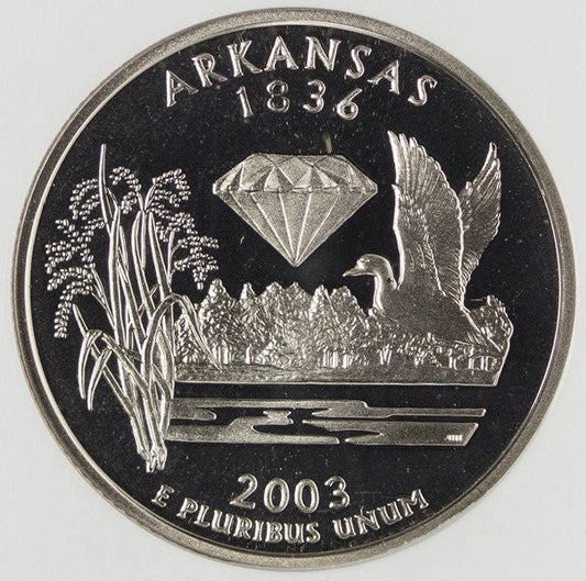 USA 25 Centów 2003 - Arkansas, Quarter - NGC PF69 Ultra Cameo
