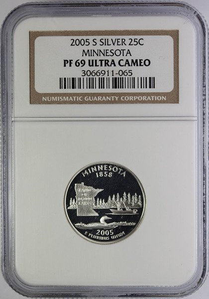 USA 25 Centów 2005 - Minnesota, Quarter - NGC PF69 Ultra Cameo